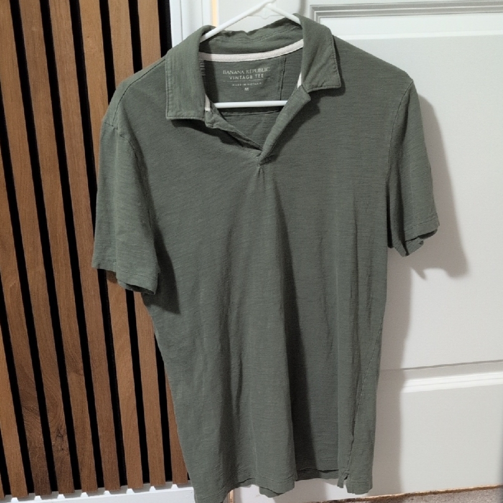 Banana Republic Men's Green Polo Shirt